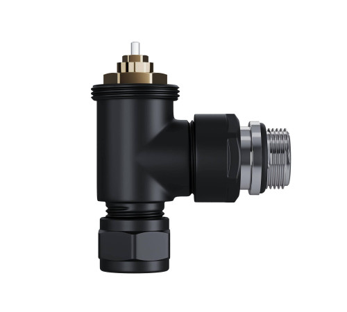 Набор термостатический угловой Royal Thermo Design Pro 15 мм M30x1.5 черный НС-1646650