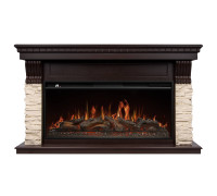 Каминокомплект Royal Thermo Aurora RTFP/P-AR40LS с порталом Firelight Michigan 42/40/36 камень молочный / темный дуб НС-1704450