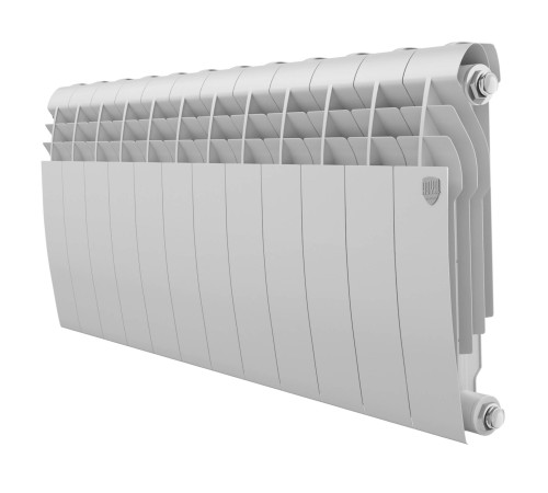 Радиатор биметаллический Royal Thermo BILINER 350 Bianco Traffico 12 секций боковое подключение RAL 9016 НС-1682238