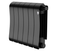 Радиатор биметаллический Royal Thermo Infinity 300 Noir Sable VR80 6 секций нижнее подключение НС-1696345
