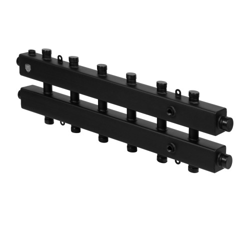 Коллектор распределительный Royal Thermo 7 контуров (3 вверх, 3 вниз, 1 вбок) RTE 50.125.06 D