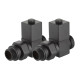 Набор дизайн-вентилей Royal Thermo CUBE прямой 1/2 черный RTE 50.030 BL