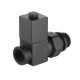 Набор дизайн-вентилей Royal Thermo CUBE прямой 1/2 черный RTE 50.030 BL
