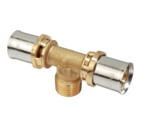 Тройник-пресс Giacomini Multipress 26 мм x 3/4 НР латунь RM153Y049