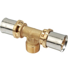 Тройник-пресс Giacomini Multipress 26 мм x 3/4 НР латунь RM153Y049