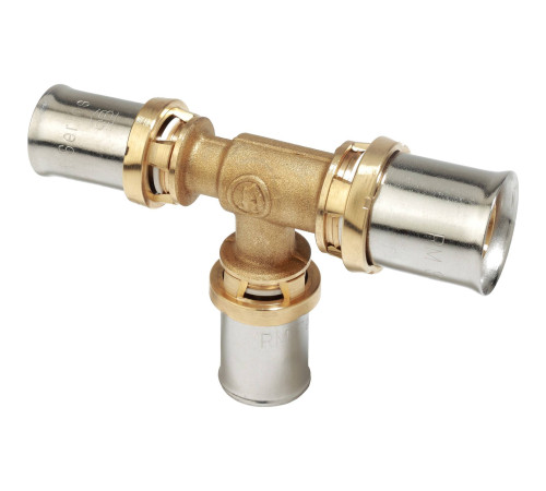 Тройник пресс-переходной Giacomini RM 20х26х20 мм латунный RM151Y067