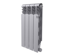 Радиатор биметаллический Royal Thermo Revolution B 500 4 секции боковое подключение Silver Satin 1682425