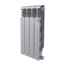 Радиатор биметаллический Royal Thermo Revolution B 500 4 секции боковое подключение Silver Satin 1682425
