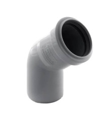 Отвод канализационный РТП 32 мм 45° серый 3245