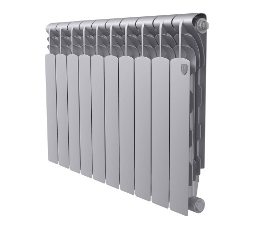 Радиатор биметаллический Royal Thermo Revolution B 500 10 секций боковое подключение Silver Satin 1682422