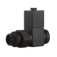 Набор дизайн-вентилей Royal Thermo CUBE прямой 1/2 черный RTE 50.030 BL