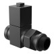 Набор дизайн-вентилей Royal Thermo CUBE прямой 1/2 черный RTE 50.030 BL