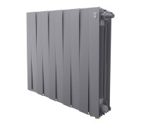 Радиатор биметаллический Royal Thermo PianoForte 500 Silver Satin 12 секций нижнее подключение НС-1506371