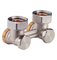 Узел нижнего подключения Giacomini R388X012 угловой H-образный 1/2x3/4 EK R388X012