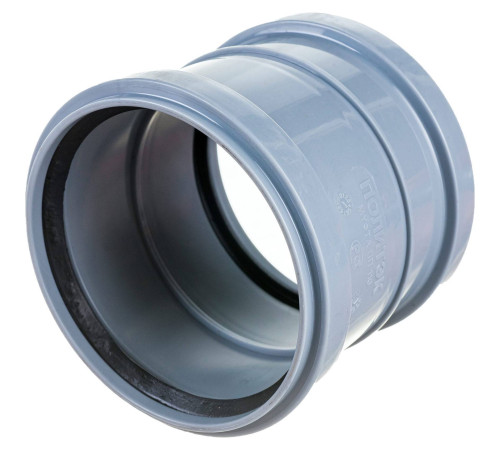 Муфта двухраструбная Политэк 110 мм для внутренней канализации 301120