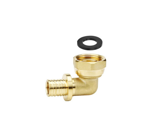 Угольник аксиальный VARMEGA Slide-fit 16х1/2 ВР с накидной гайкой 90° VM51911