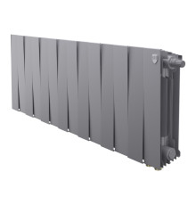 Радиатор биметаллический Royal Thermo PianoForte 300 Silver Satin 14 секций нижнее подключение НС-1682347