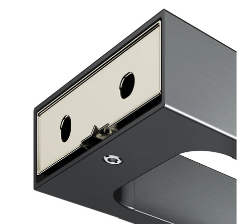 Полотенцедержатель двойной KEUCO Edition 11 450 мм чёрный шлифованный хром 11118 130000