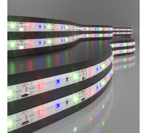 Светодиодная лента 12 В 4,8 Вт/м 60 Led/м 2835 IP65, RGB, 5 м Лента светодиодная 12V 4,8W 60Led 2835 IP65 RGB, 5м