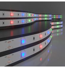 Светодиодная лента 12 В 7,2 Вт 30 Led/м 5050 IP20, мультиколор, 5 м Лента светодиодная 12V 7,2W 30Led 5050 IP20 RGB, 5м