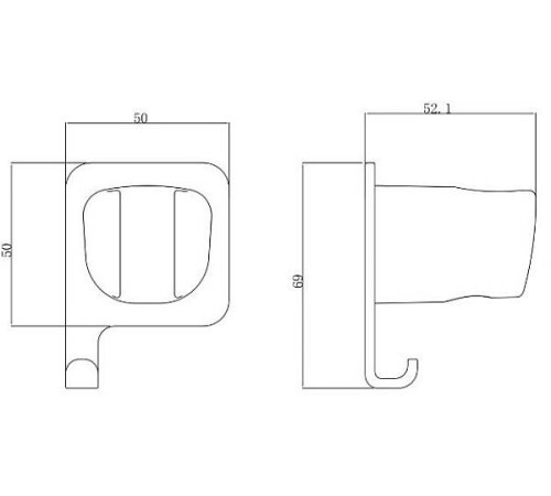Держатель для душа Allen Brau Infinity 5x5.2x6.9 см черный 5.21B17-31
