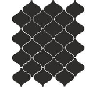 Плитка Kerama Marazzi Арабески черный глянцевый 26х30 см 65001