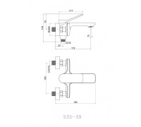 Смеситель для ванны Cersanit ODRA однорычажный 63051