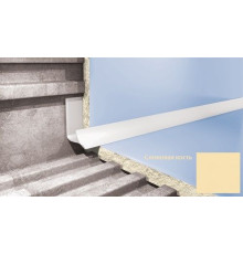 Профиль для плитки ПВХ внутренний Cezar 10 мм слоновая кость VT102