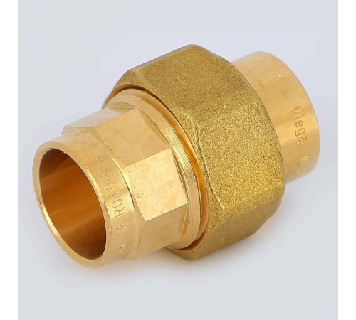 Разъемное соединение Viega 94343 пайка-пайка с плоской прокладкой 18 мм 122249