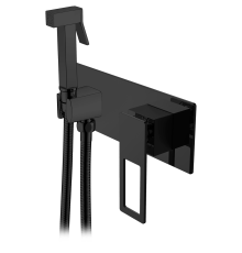 Гигиенический душ со смесителем встраиваемый Boheme Q черный 147-BB