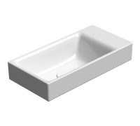 Раковина накладная/подвесная GSI Nubes 500х250х135 мм с отверстием под смеситель белая 9637111_УЦ/1