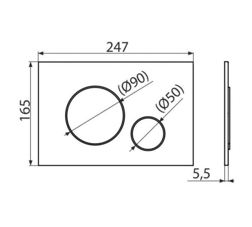 Кнопка смыва Alcaplast M672 матовый хром M672