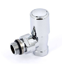 Вентиль радиаторный ручной Carlo Poletti Compact 1/2 НВ угловой хром V150310B
