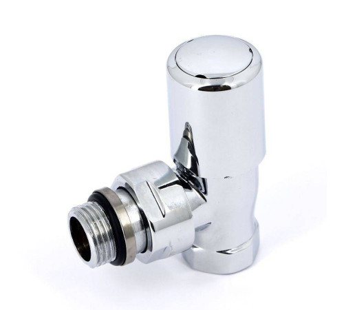 Вентиль радиаторный ручной Carlo Poletti Compact 1/2 НВ угловой хром V150310B