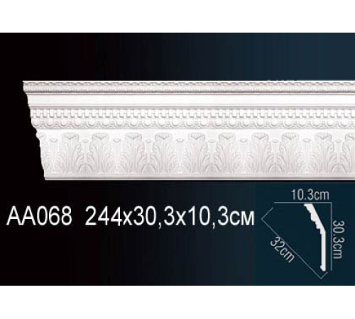 Карниз потолочный Perfect AA068 полиуретановый с рисунком AA068