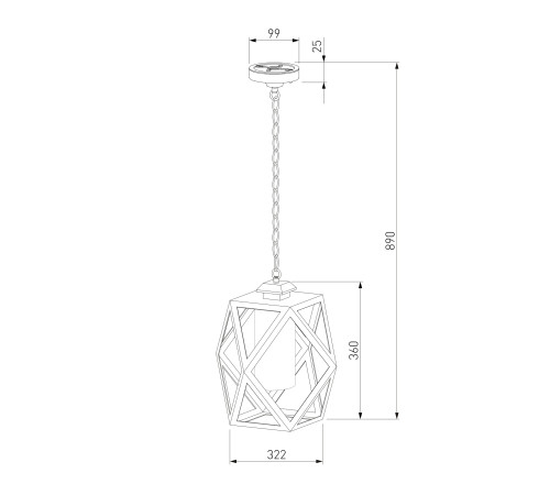 Уличный подвесной светильник Ambra H IP33 35133/H черный