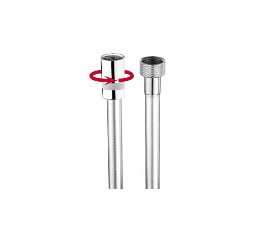Душевой шланг Bossini Cromolux 1500 мм армированный нейлон хром A00167C.030.1
