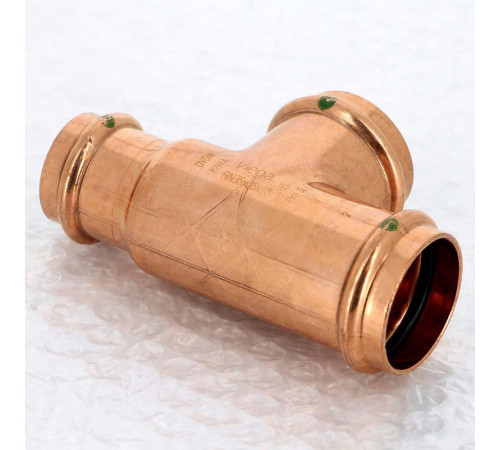 Тройник пресс медный Viega Profipress 35x28x35 мм 365080