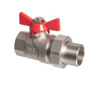 Кран шаровой Kromwell 3/4 ВР-НР с полусгоном бабочка KW.185.05