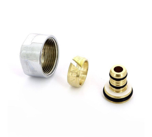 Соединитель для металлопластиковой трубы Carlo Poletti 16.2х2.6 мм хром A58513B