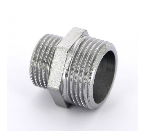 Ниппель резьбовой переходной Tiemme 3/4 x 1/2 НН никелированный 1500124