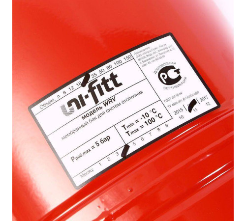 Расширительный бак для отопления Uni-Fitt WRV 24 л 3/4 вертикальный WRV24-U