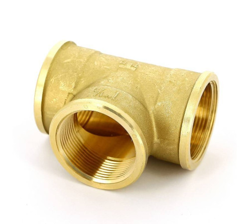 Тройник латунный Tiemme 1 1/2 ВР 1500078
