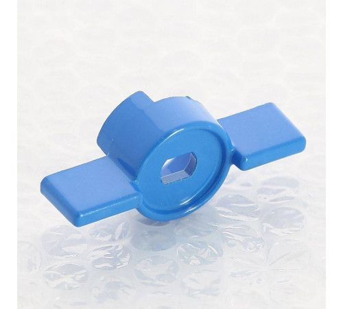 Ручка-бабочка для шарового крана Uni-Fitt с накидной гайкой 3/4-1 синяя 129V4100