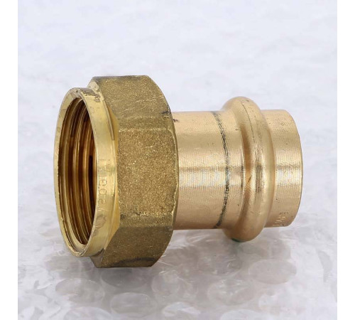 Муфта пресс с накидной гайкой Viega Sanpress 22x1 бронза 265687
