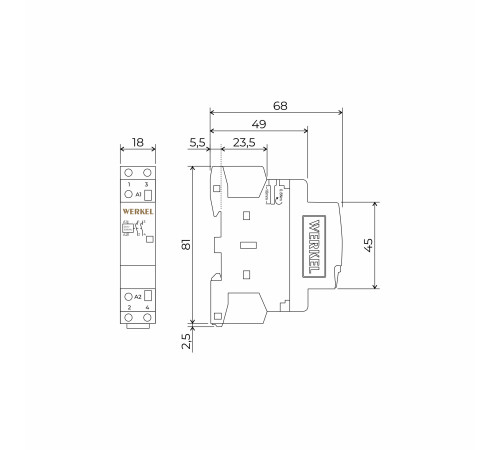 W941M16O/ Контактор модульный 16 A 2NO (1 мод.) W941M16O