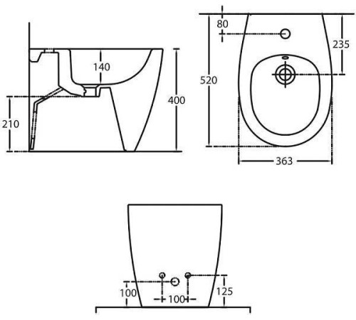 Биде напольное Allen Brau Fantasy белый 4.11008.20