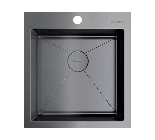 Кухонная мойка Omoikiri Akisame 46-GM нержавеющая сталь 46x51 см вороненая сталь 4973095