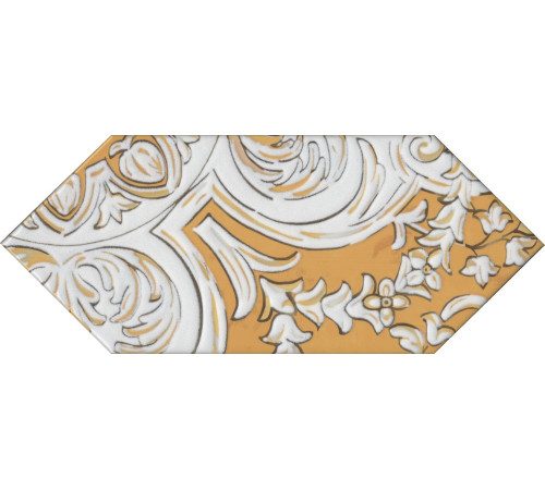 Декор Kerama Marazzi Алмаш жёлтый глянцевый 14х34 см HGD\B514\35000