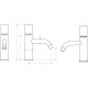Смеситель для раковины Boheme Stick черный матовый / белый мрамор 121-B-MR-W